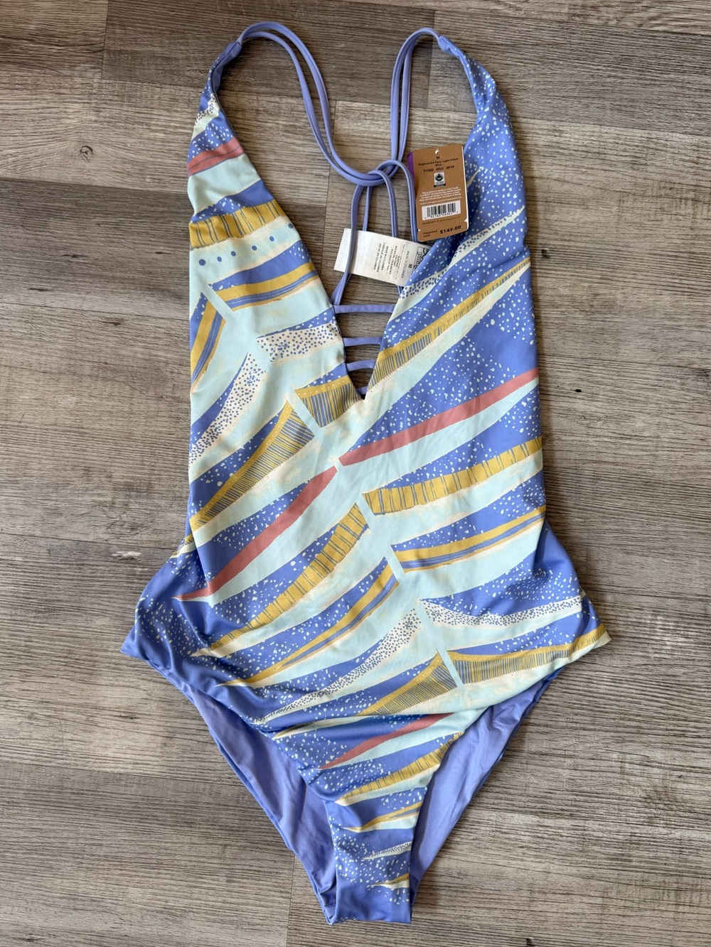 NWT Patagonia Women’s Sz Medium Reversible Extended Break One Piece Swimsuit New - Picture 2 of 9